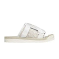 Alpha Oblique Sandal (White And Beige)