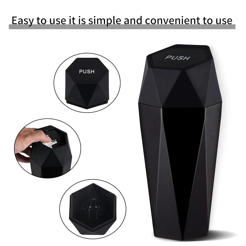 Push-Lid Car Door Trash Can