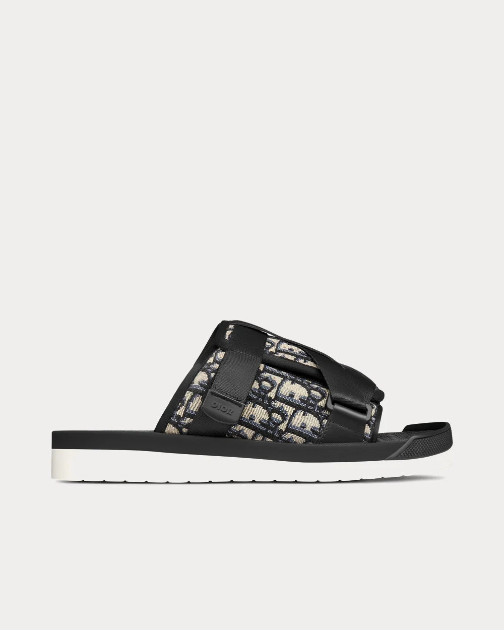 Alpha Oblique Sandal (Beige And Black)