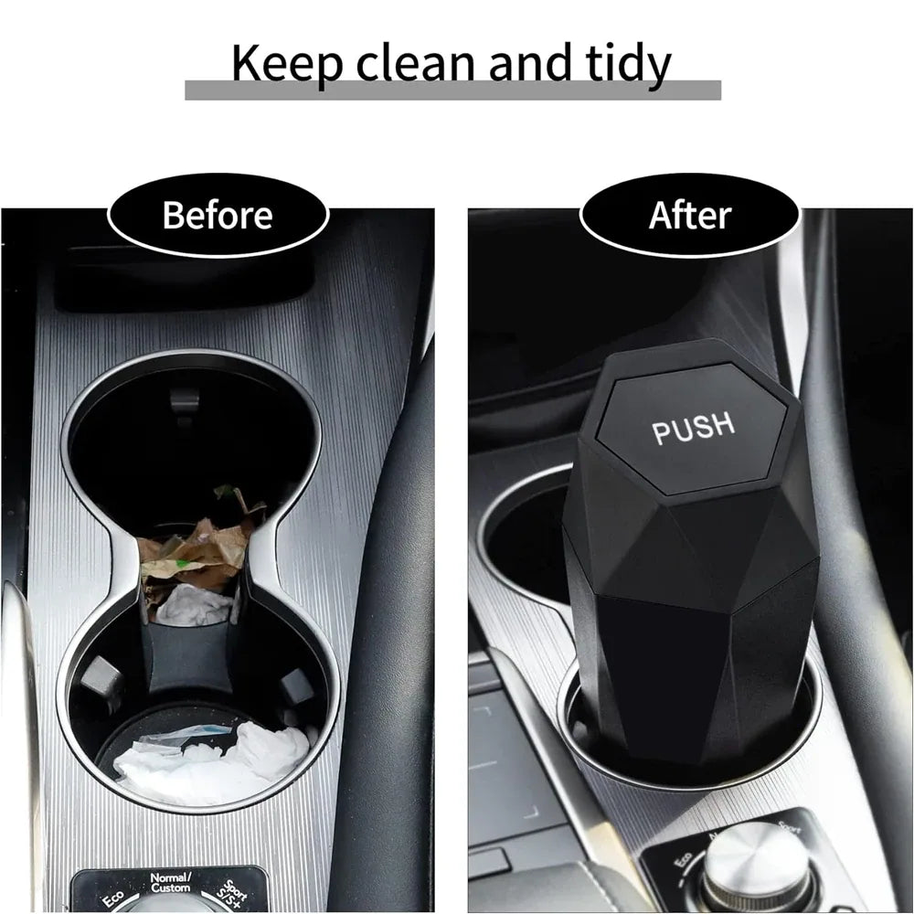 Push-Lid Car Door Trash Can